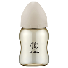 Simba 小獅王辛巴 蘊蜜鉑金PPSU寬口防脹氣奶瓶 新生適用, 杏茶, 200ml, 1瓶