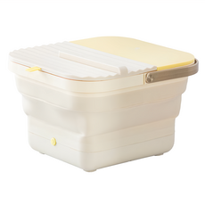 BAMOUSSE 折疊式按摩足浴機 附遙控器 425 x 367 x 268~125mm, BMS-SF2394, 黃色