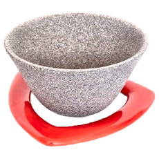 COFIL standard 陶瓷咖啡濾杯 - 紅色, 免濾紙, 手沖咖啡過濾杯, 主體11.3 x 5.3cm 濾架12.2 x 12.0 x 0.7cm, 120ml, 1組