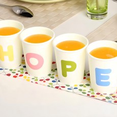 iSFun 彩色字母居家防摔塑膠杯4件組, 白色, 1組