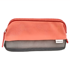 KOKUYO 國譽 展開式網狀筆袋 - 拉鍊式大開口, 網紗透視, 多色可選, 粉色, 1個
