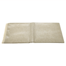 米禾 日式蕾絲防水桌巾 100%聚酯纖維 TPU, 180 x 140cm, 淺亞麻, 1個