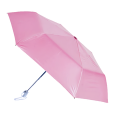 煥彩黑膠降溫晴雨兩用自動開收傘 100%人造纖維 6K FRP防風傘骨, 珠光粉