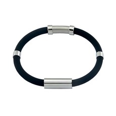 上手家居 鈦鋼磁石防靜電手環/運動手環 男款, 黑色, 1個