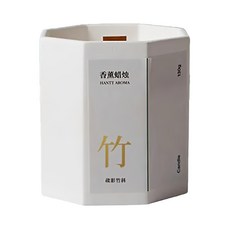 AROMAME 雷納多彌香 天然紅木芯八角瓶香氛蠟燭 疏影竹斜 160g, 1個