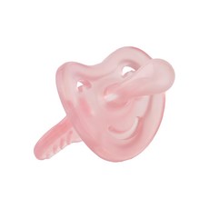 sillymann 矽膠安撫奶嘴 材質柔軟使用舒適, 4個月以上, 透明粉色, 1個