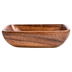 HOLA 和樂家居 艾禮思洋槐木深盤 18 x 13 x 5cm, 方型原色, 1個