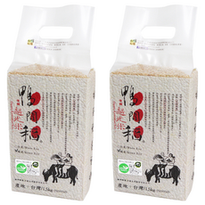 鴨間稻 有機越光糙米 台灣產, 1.5kg, 2包