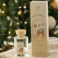 沐慕家居 星期系列 室內香氛擴香瓶 6 x 11cm, 慵懶週日(黃瓶), 150ml, 1瓶