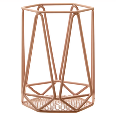 Premier Vertex 餐具瀝水收納筒 粉末塗層鋼, 12.3 x 12.3 x 15.7cm, 粉色, 1個