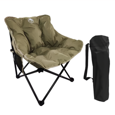 AOTTO 創意傢俱 免安裝戶外露營蓬鬆舒適折疊椅 RO-022GN, 綠色, 1個