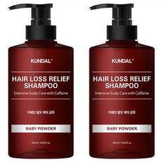KUNDAL 昆黛爾 咖啡因強健髮根洗髮精 Baby Powder, 500ml, 2瓶