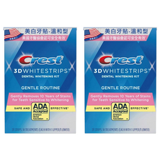 Crest 3D White 美白牙貼 溫和型, 120g, 2盒