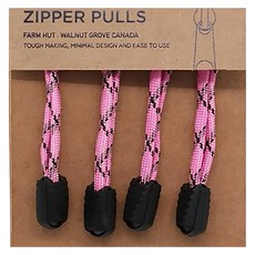 FARM HUT 多功能拉鍊拉繩套裝 堅韌耐用 簡約設計 易於使用, 粉色 + 黑色, 1組