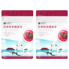 台灣茶人 洛神荷葉纖盈茶 Set, 養顏美容 纖紅好氣色, 微酸纖滋味, 冷熱皆宜, 3.3g, 10入, 2袋