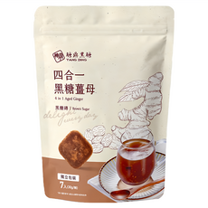 糖鼎 黑糖磚 四合一黑糖薑母 獨立包裝, 30g, 7包, 1袋
