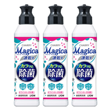 LION 獅王 CHARMY Magica 速乾+洗碗精, 除菌 白玫瑰香 220ml, 3瓶