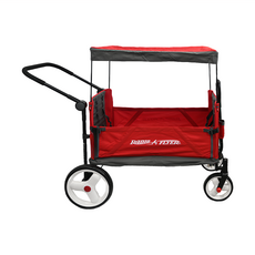 RADIO FLYER 大熊座四合一折疊拖車，大容量，單手收摺，雙向推輪, 紅色