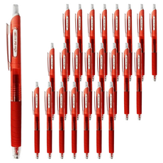 O.B. 歐布德 自動粉彩中性筆 0.5mm 330 紅色 12入 日本製, 24支