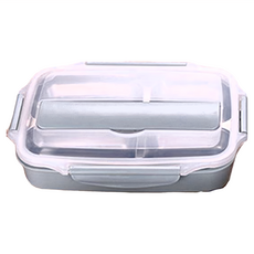 Mega 北歐304不鏽鋼分格便當盒, 26.5 x 19 x 5.6cm, 北歐藍, 1個