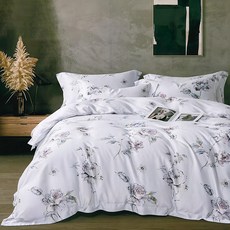 TENCEL 60支100%純天絲加大全鋪棉床包兩用被四件組 床包1件 + 鋪棉兩用被套1件 + 枕套2件 沐夏