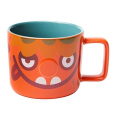 EXCELSA 石陶馬克杯 250ml 11 x 8.3 x 7cm 220g, 貪吃鬼 橙色 + 藍色, 1個