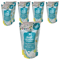 les enphants 麗嬰房 防蟎酵素極淨洗衣精 雲朵棉花香 補充包, 1L, 6包