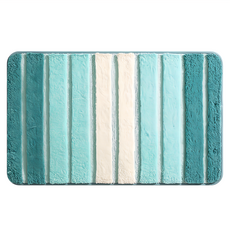 ANTIAN 北歐風防滑吸水植絨保暖地墊, 天青色, 1個