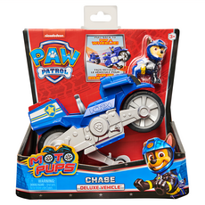 PAW PATROL 汪汪隊立大功 機動隊特技機車迴力車, 阿奇 + 機動警用機車, 1個, 22.9 x 22.7 x 8.2cm