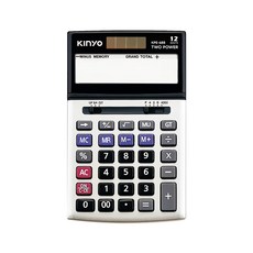 Kinyo 12位元可調式螢幕計算機 105 x 15 x 180mm 180g, KPE-688, 1個