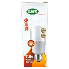 KAO'S 高氏 小海豚 Stick燈泡 7.5W 3000K 黃光 無藍光, 1個