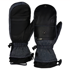 WELL FIT 威飛客 GOWELL 防水滑雪併指手套, M, 丹寧藍, 1雙