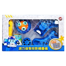 芽比兔 波力益智投影繪畫儀 含收納筆筒、收納槽 ABS塑料, 1個