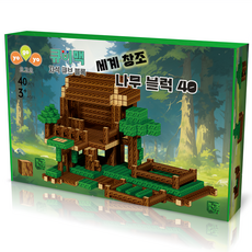 요고요 큐비맥 자석블럭 세계창조, 8. 나무 블럭 40피스 세트, 1개