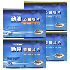 勤達 酒精棉片, 100片, 4盒