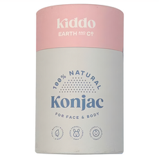 kiddo 100%天然蒟蒻海綿組 適用於臉部和身體, 淨白, 1組