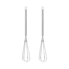 FOXRUN 迷你打蛋器 不鏽鋼攪拌棒 輕巧省力, 銀色, 2支