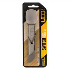 UCO SWITCH SPORK UTENSIL SET WITH TETHER 多功能刀叉餐具, 長度17.8cm, 灰色, 1個