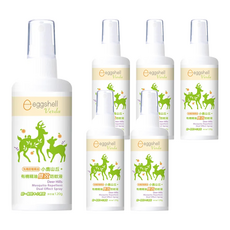 小鹿山丘 雙效防蚊液 日本天然植物精華 有效驅趕一般蚊和小黑蚊 英國有機認證植物精油 孩童適用, 120g, 6瓶