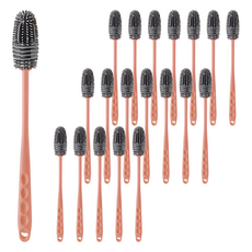 JC 矽膠瓶刷 - PP+TPR材質, 顏色隨機, 20支