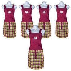 enjoylife 甜蜜熊四口圍裙 55 x 57cm, 顏色隨機, 5個