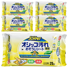 JOYPET 寵倍家 全寵物排泄清潔抗菌濕紙巾, CPC專利抗菌, 綠茶除臭, 快乾不黏膩, 25張, 5包
