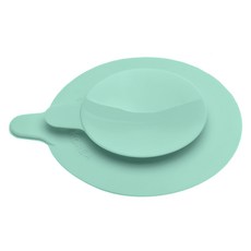 Bebelock 雙面矽膠吸盤 整體使用矽膠製成可加熱消毒, 綠色, 3個