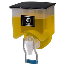 廚房壁掛控量液體調料罐 黑色 1個 按壓式控量 節省空間, 650ml