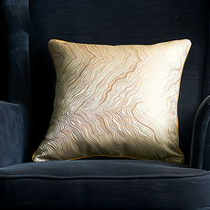 好物良品 歐式奢華波紋金絲刺繡沙發抱枕套