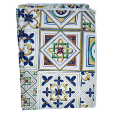 DIAN 歐式繽紛西班牙桌巾 PVC材質, 西班牙花磚, 160 x 120cm, 1個