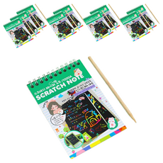 DIY彩色刮畫本, 紙質+竹筆, 內頁10張, 綠色, 10本