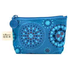 In Bloom 印花樂 小東西拉鏈包 棉 聚酯纖維 尼龍拉鏈 12.5 x 8 x 3cm, 星夜藍