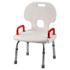 Nova 光星 9102 可調整 有背 洗澡椅 9010200-j100-b030, 白色 + 紅色, 1個