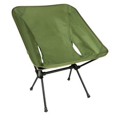 OMYCAR 露營鋁合金折疊月亮椅 900D耐磨抗撕牛津布 6013鋁合金, 軍綠色, 1個